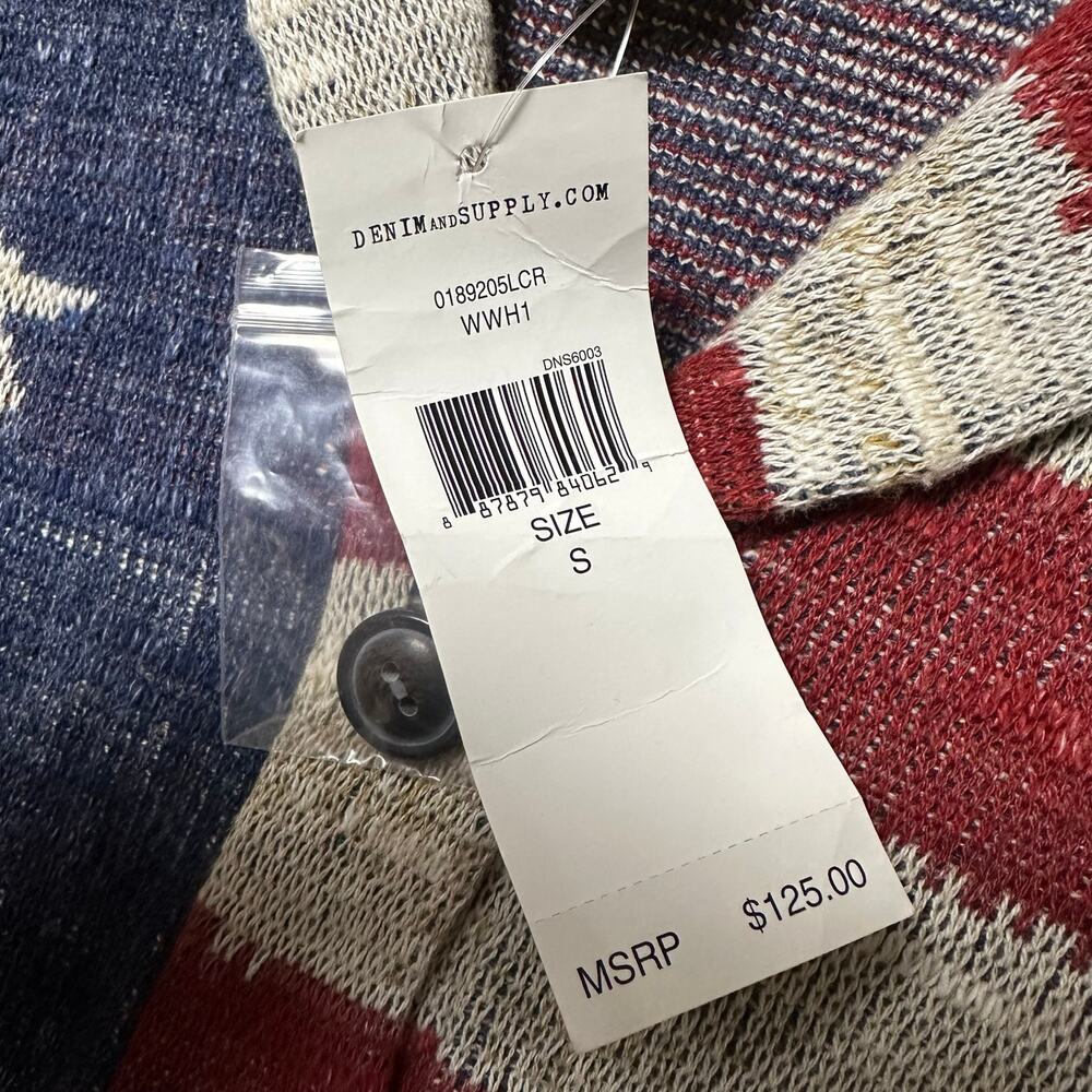 Denim & Supply Ralph Lauren American Flag Knit Cardigan Sweater NEW - Picture 5 of 12